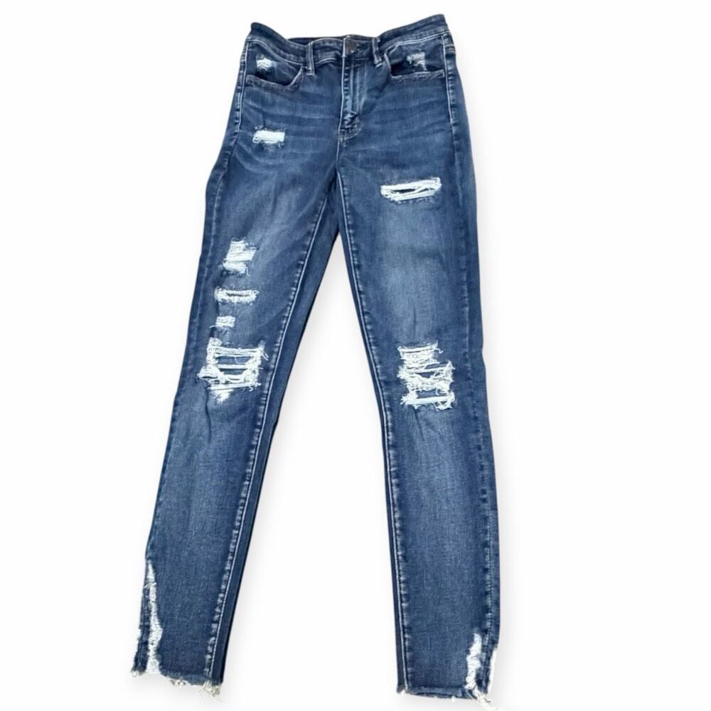AMERICAN EAGLE AEO Women’s Blue Next Level Stretch Super Hi-Rise Jegging Size 6
